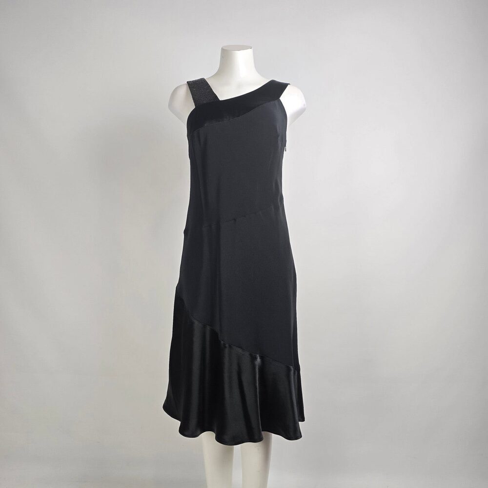 Planet Black Sequined Neckline Midi Dress Size 6